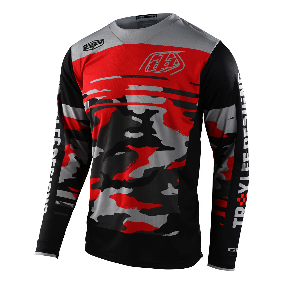 Troy Lee Designs GP Jersey - Formula Camo - Black/Rocket Red
