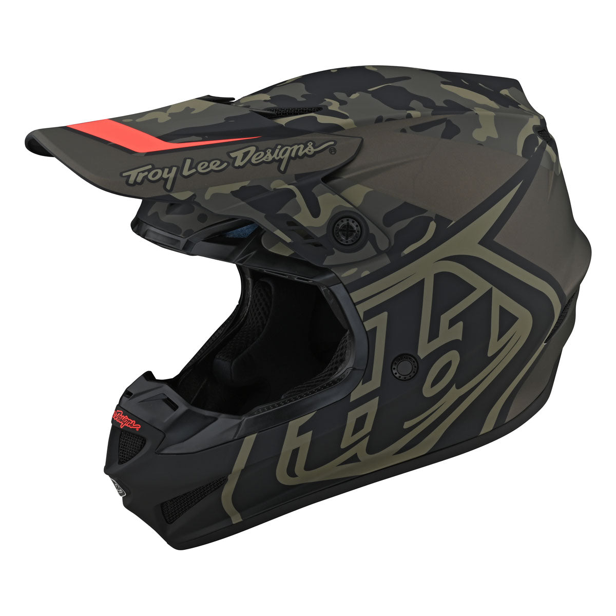 Troy Lee Designs GP Helmet - Overload Camo CLOSEOUT - Army Green/Grey