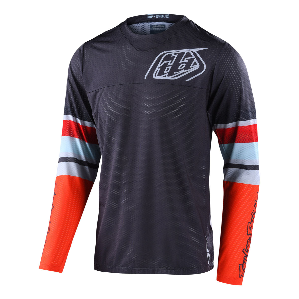 Troy Lee Designs GP Air Jersey - Warped CLOSEOUT - Charcoal/Orange