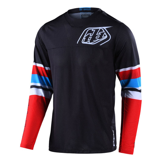 Troy Lee Designs GP Air Jersey - Warped CLOSEOUT - Red/Black