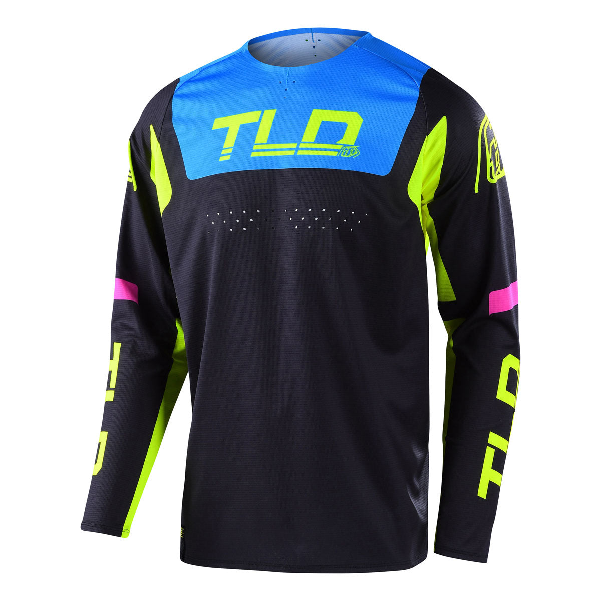 Troy Lee Designs SE Pro Jersey - Fractura CLOSEOUT - Black/Fluorescent Yellow