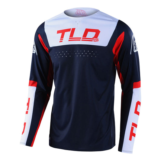 Troy Lee Designs SE Pro Jersey - Fractura CLOSEOUT - Navy/Red