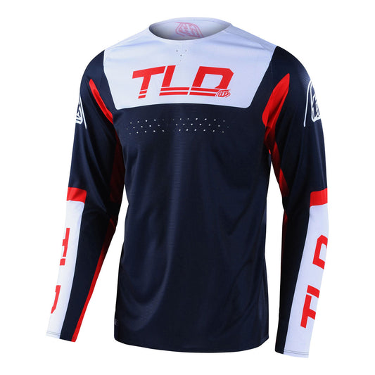 Troy Lee Designs SE Pro Jersey - Fractura CLOSEOUT - Navy/Red