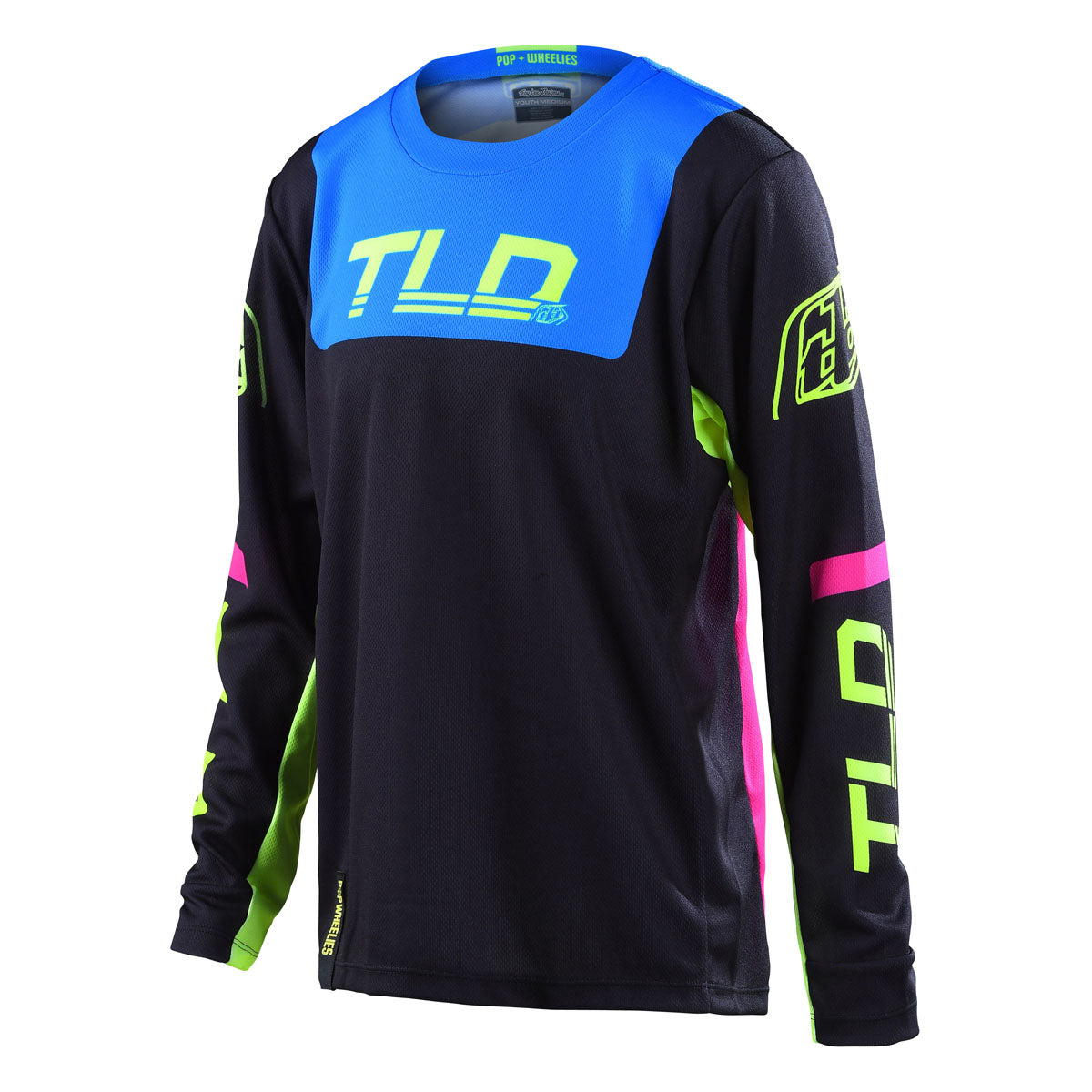 Troy Lee Designs Youth GP Jersey - Fractura CLOSEOUT - Black/Fluorescent Yellow