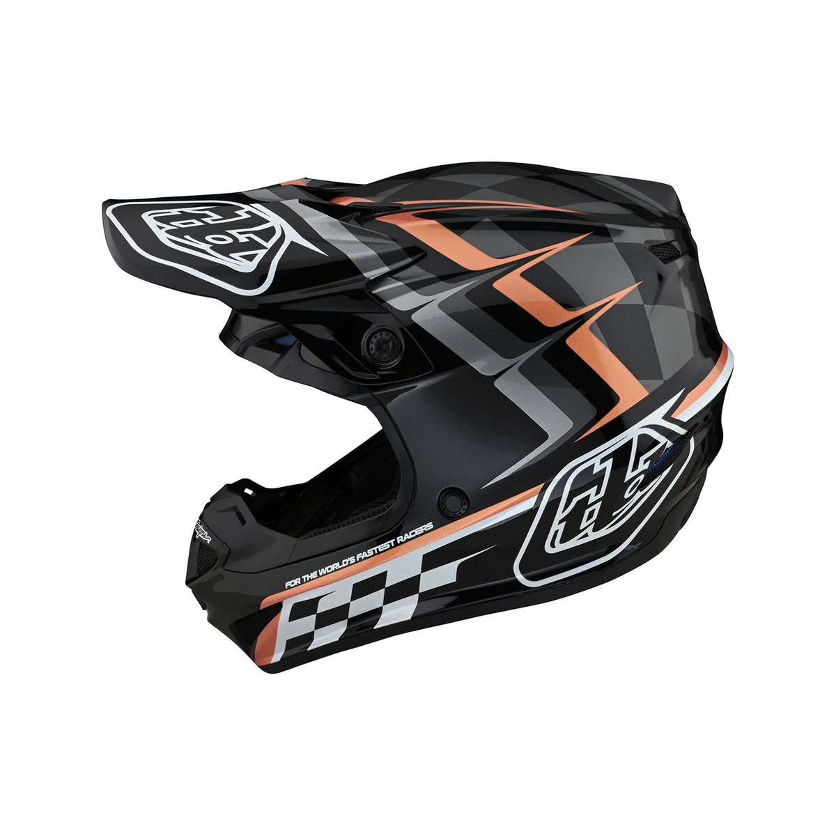 Troy Lee Designs Se4 Polyacrylite Helmet - Warped - Black / Copper