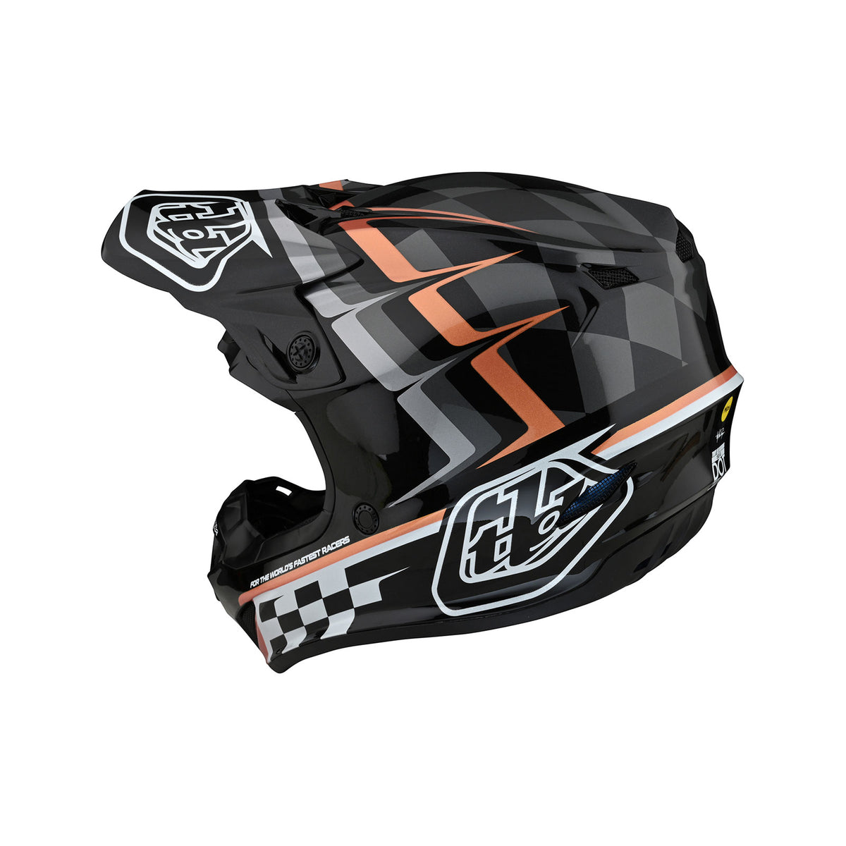 Troy Lee Designs Se4 Polyacrylite Helmet - Warped - Black / Copper