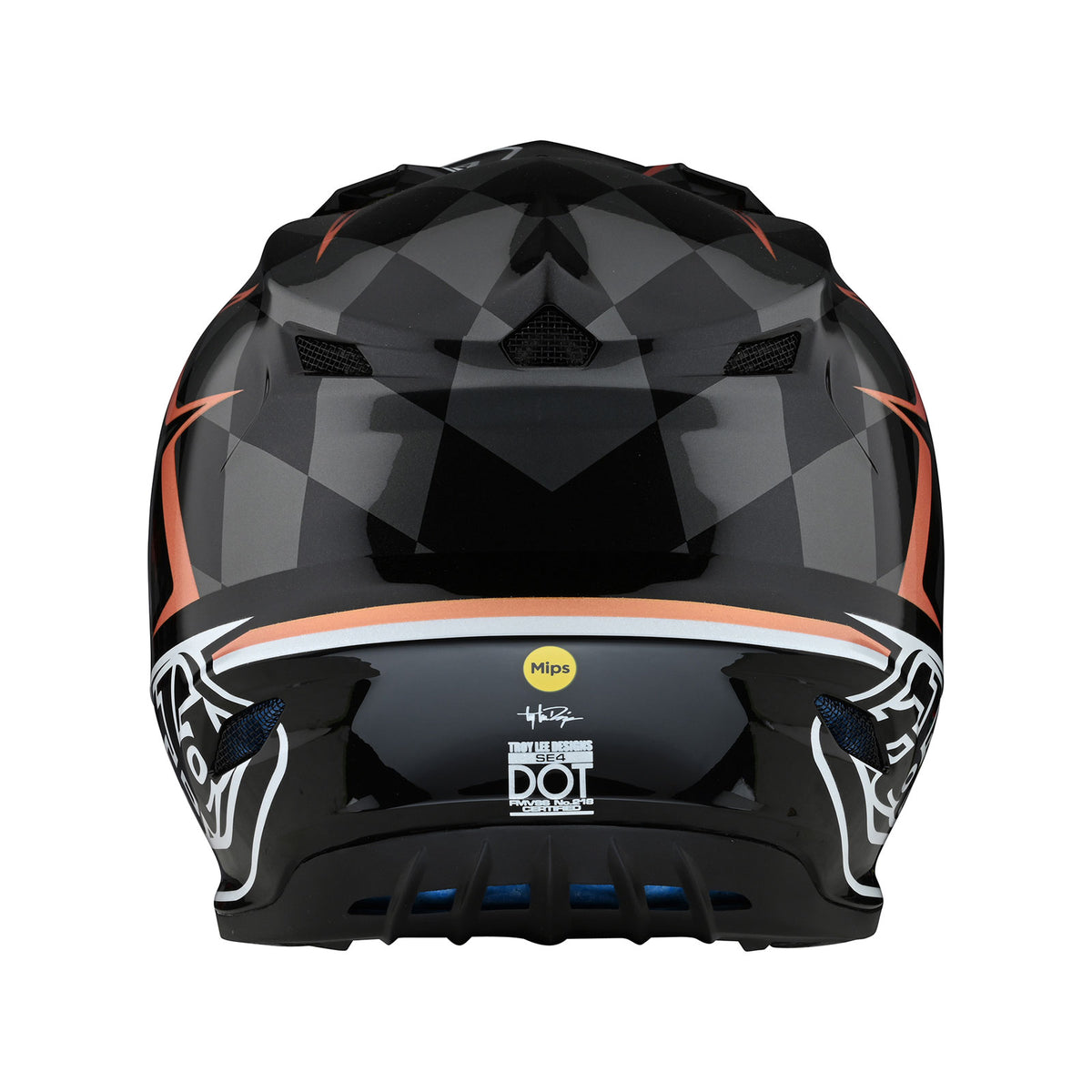 Troy Lee Designs Se4 Polyacrylite Helmet - Warped - Black / Copper