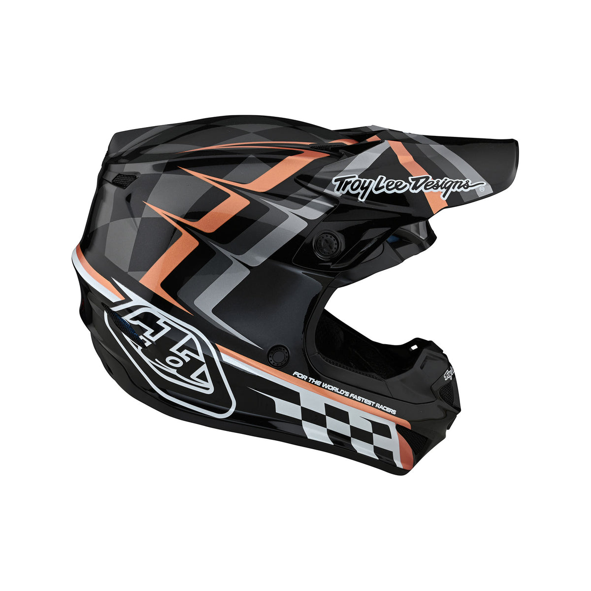 Troy Lee Designs Se4 Polyacrylite Helmet - Warped - Black / Copper