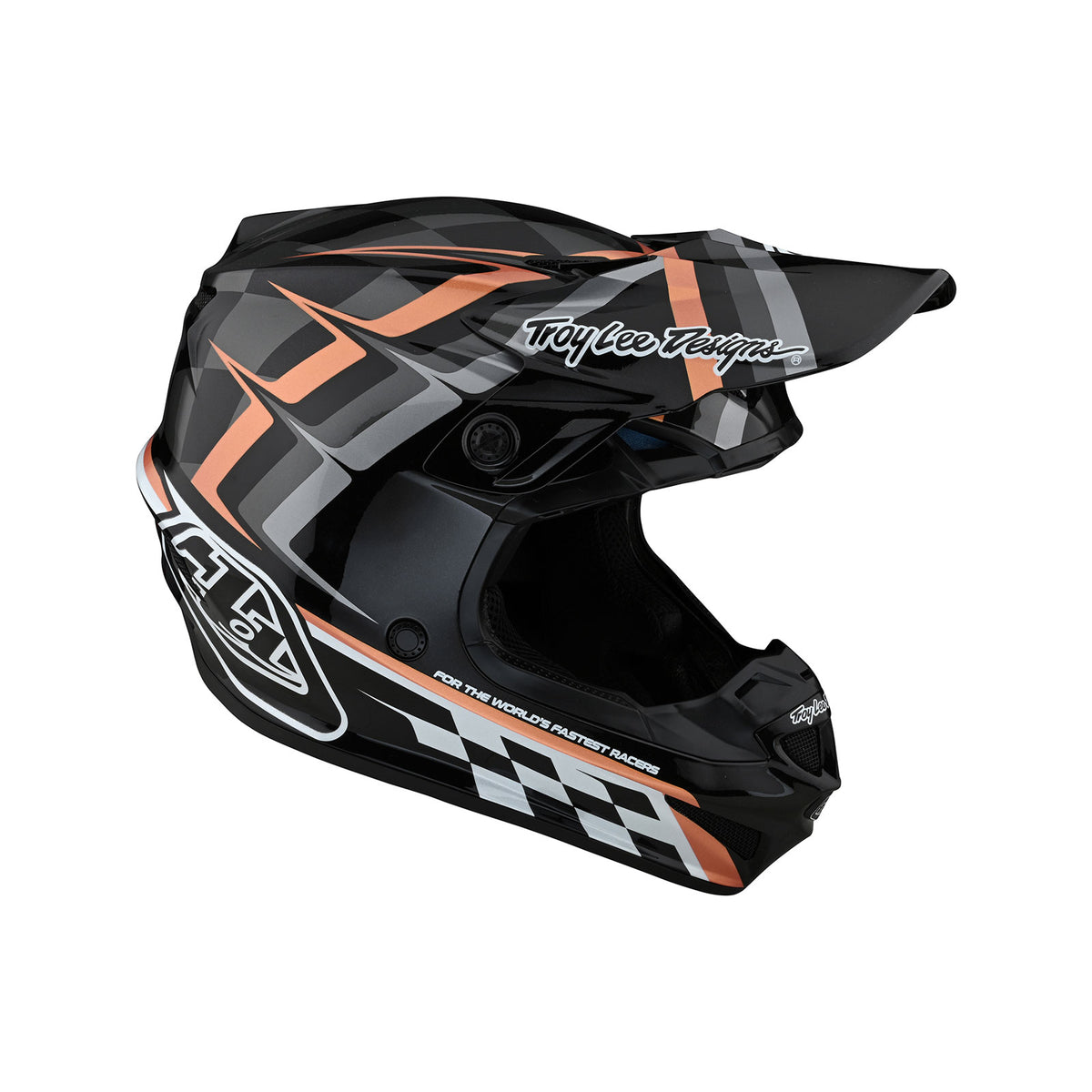 Troy Lee Designs Se4 Polyacrylite Helmet - Warped - Black / Copper