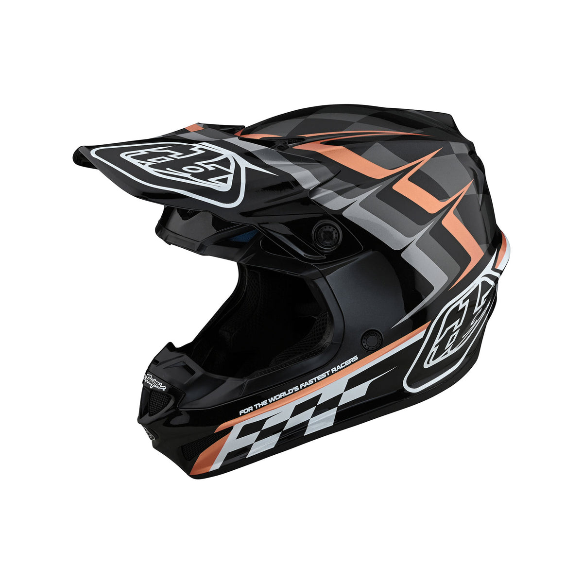 Troy Lee Designs Se4 Polyacrylite Helmet - Warped - Black / Copper