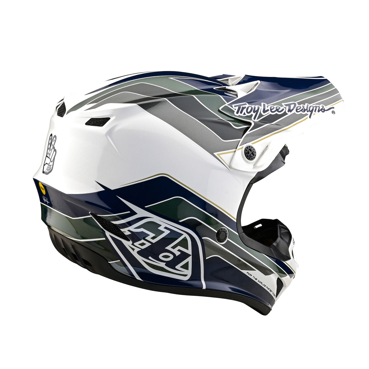 Troy Lee Designs Se4 Polyacrylite Helmet W/Mips - Block - Charcoal / Navy