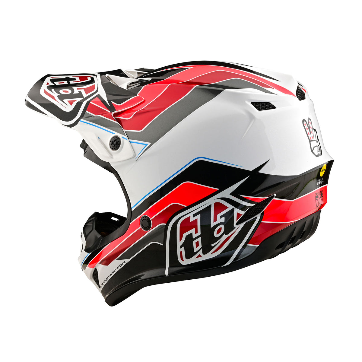 Troy Lee Designs Se4 Polyacrylite Helmet W/Mips - Block - Charcoal / Red