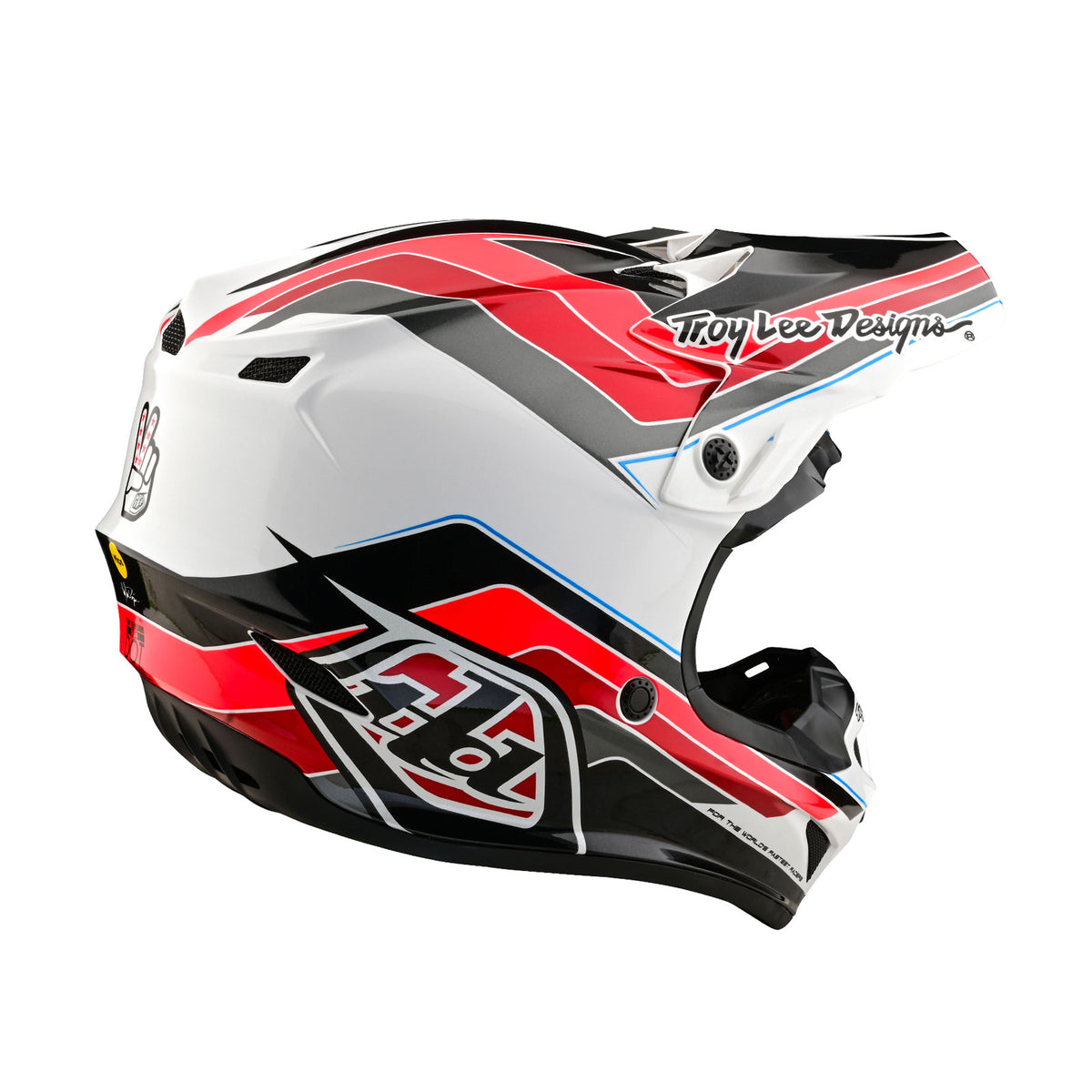 Troy Lee Designs Se4 Polyacrylite Helmet W/Mips - Block - Charcoal / Red