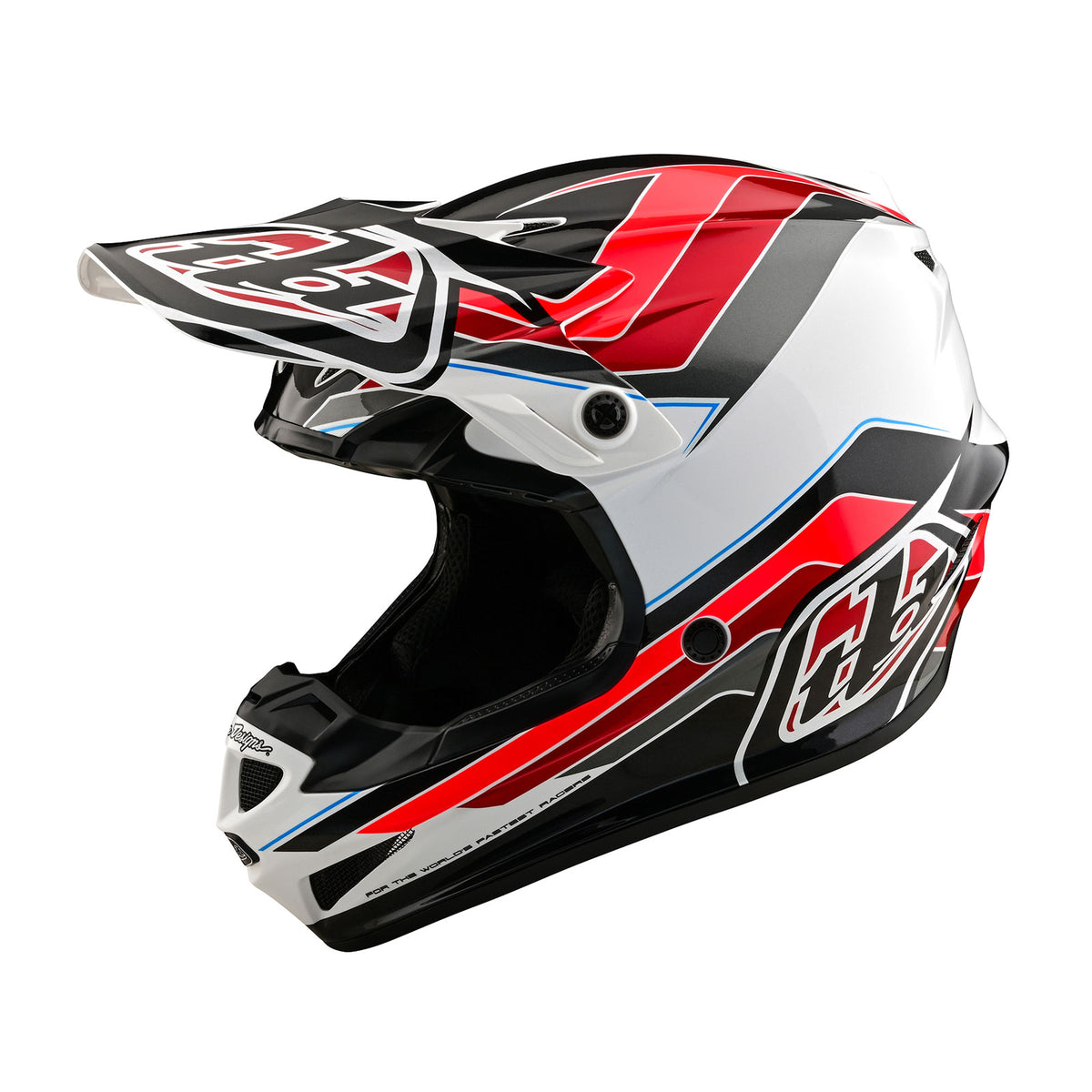 Troy Lee Designs Se4 Polyacrylite Helmet W/Mips - Block - Charcoal / Red
