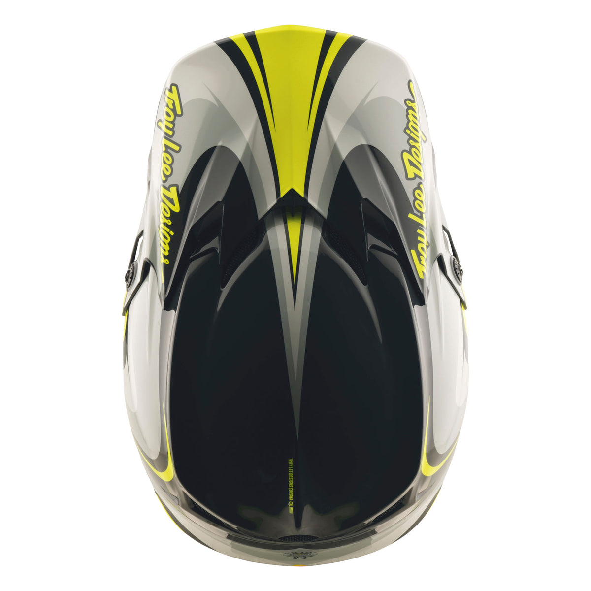 Troy Lee Designs Gp Pro Helmet W/Mips - Crossover - Gray / Flo Yellow
