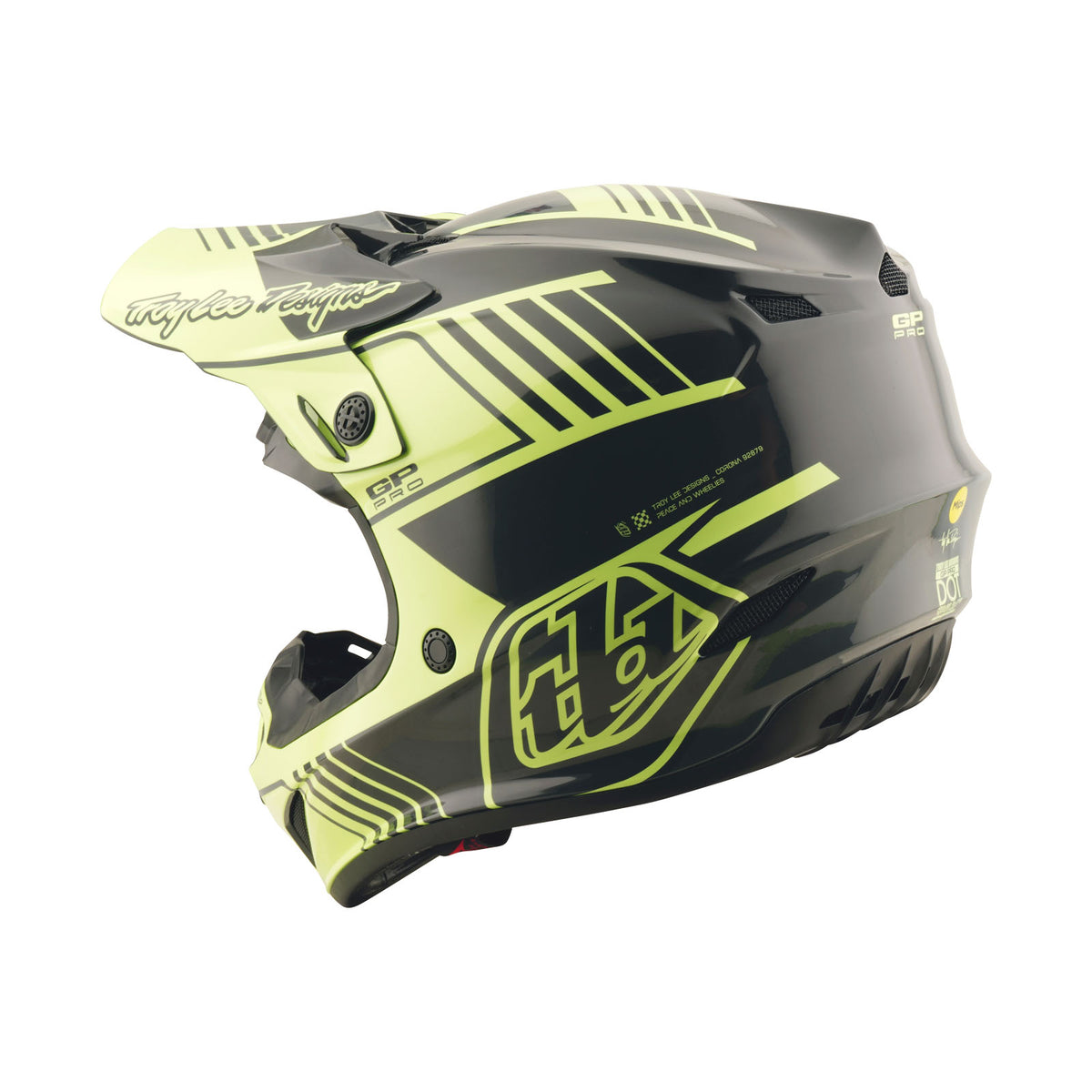 Troy Lee Designs Gp Pro Helmet W/Mips - Segment - Glo Yellow / Black