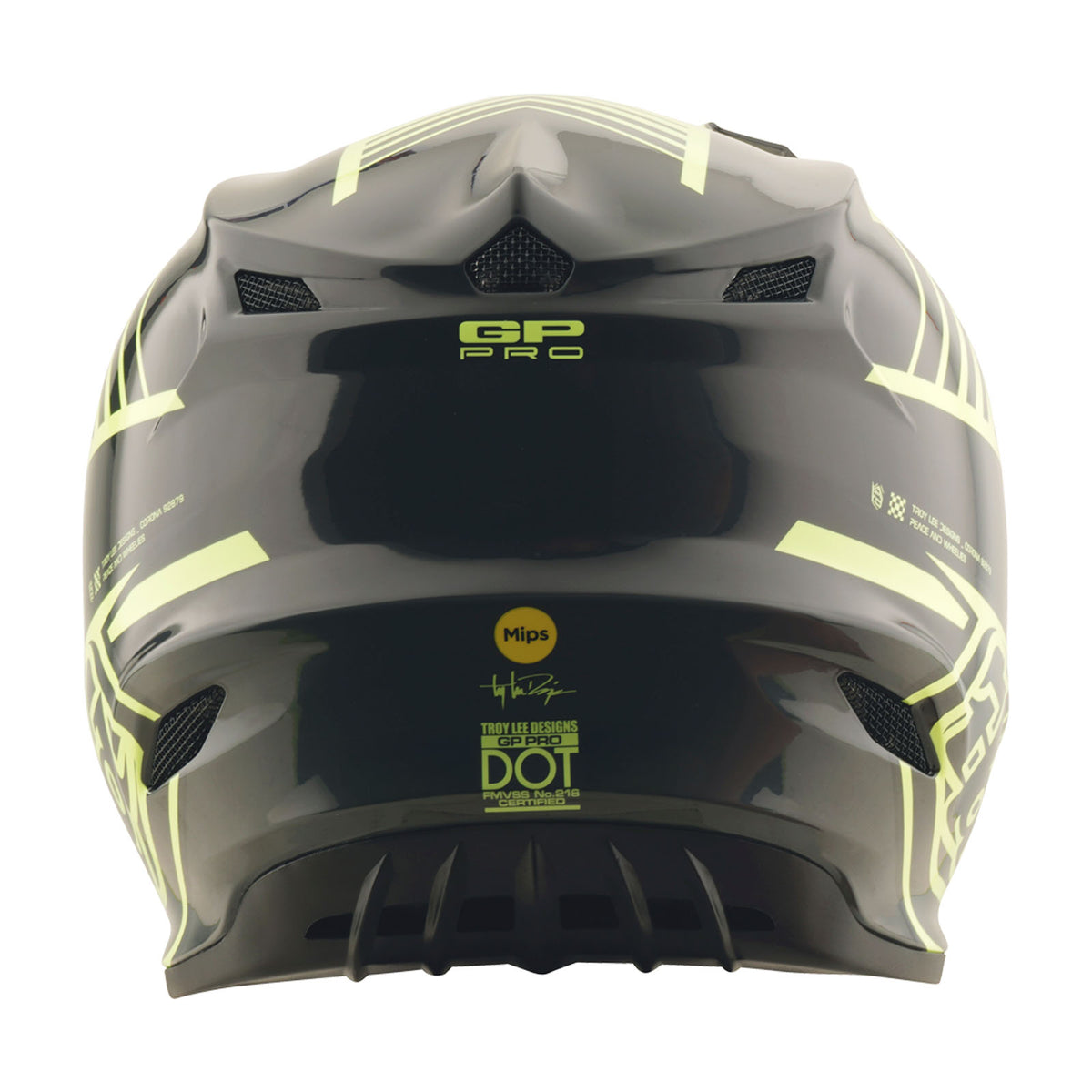 Troy Lee Designs Gp Pro Helmet W/Mips - Segment - Glo Yellow / Black