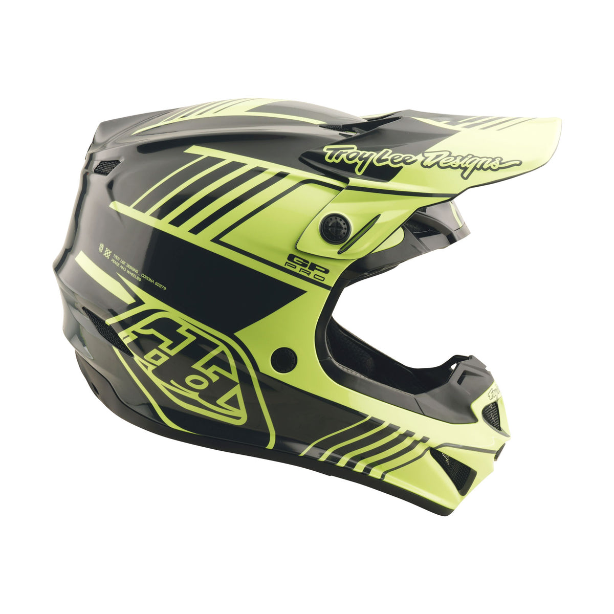 Troy Lee Designs Gp Pro Helmet W/Mips - Segment - Glo Yellow / Black
