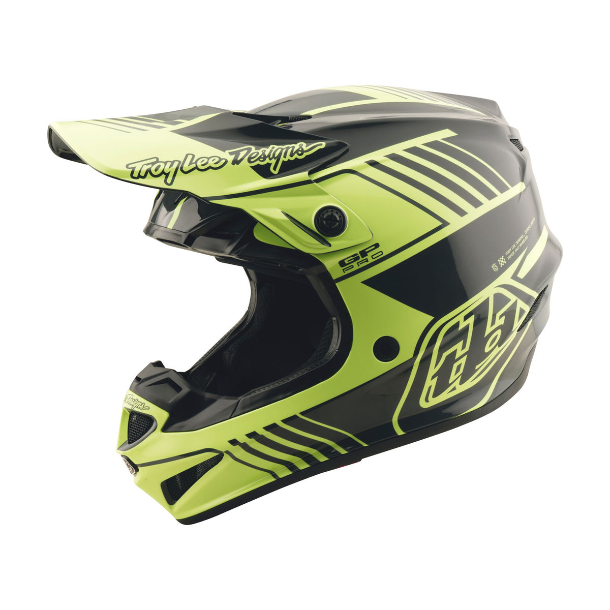 Troy Lee Designs Gp Pro Helmet W/Mips - Segment - Glo Yellow / Black