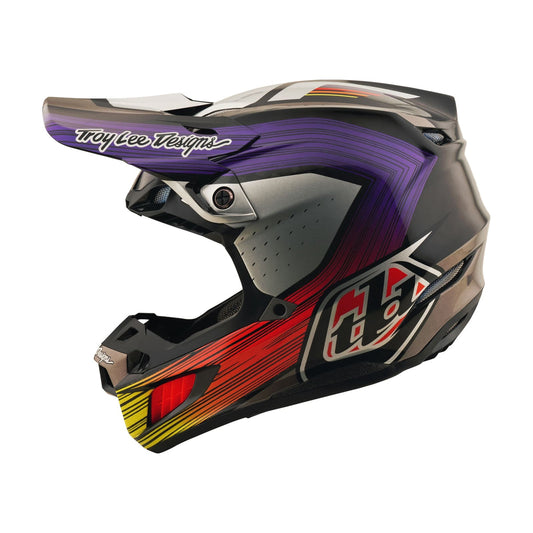Troy Lee Designs SE5 Carbon Helmet W/ MIPS - Stripes - Black / Purple