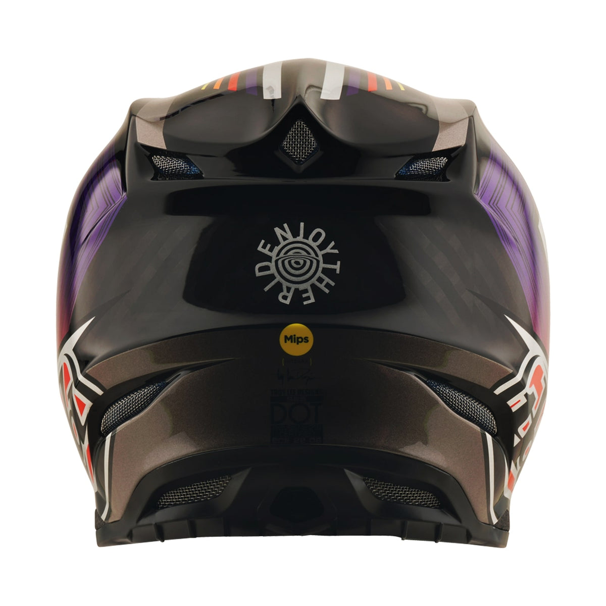 Troy Lee Designs Se5 Carbon Helmet W/Mips - Stripes - Black / Purple