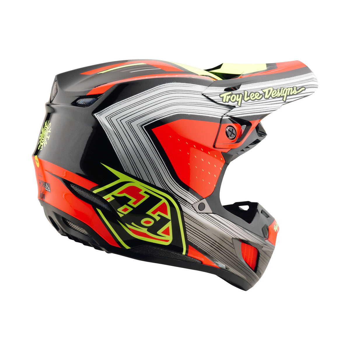 Troy Lee Designs Se5 Composite Helmet W/Mips - Stripes - Black / Infra Red