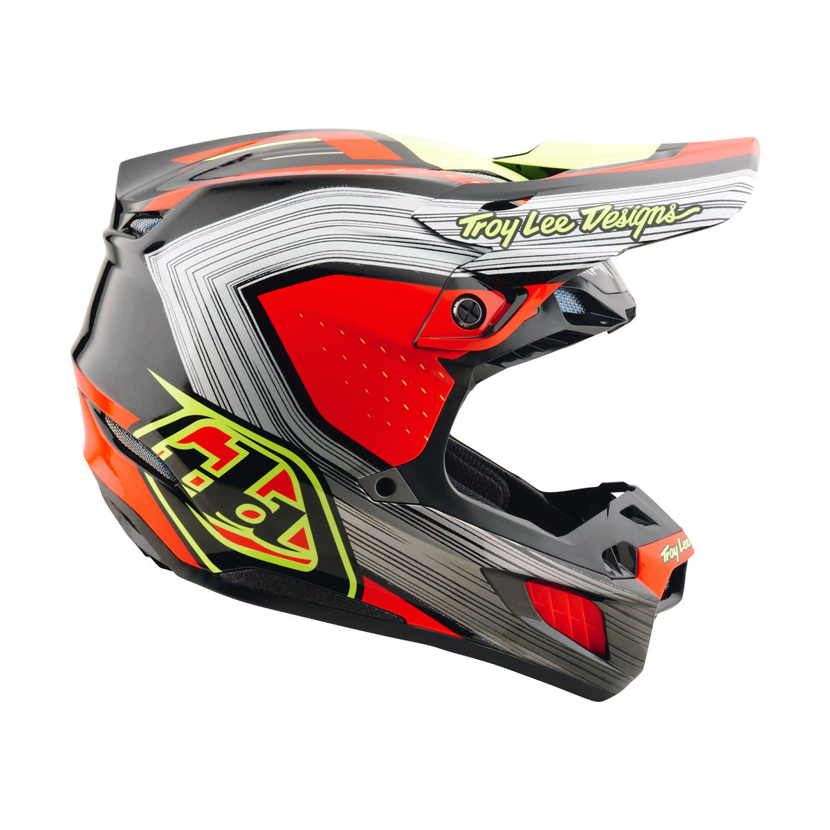 Troy Lee Designs Se5 Composite Helmet W/Mips - Stripes - Black / Infra Red