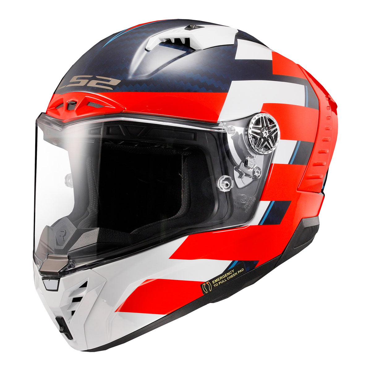 LS2 Thunder C Alliance Helmet CLOSEOUT - White/Blue