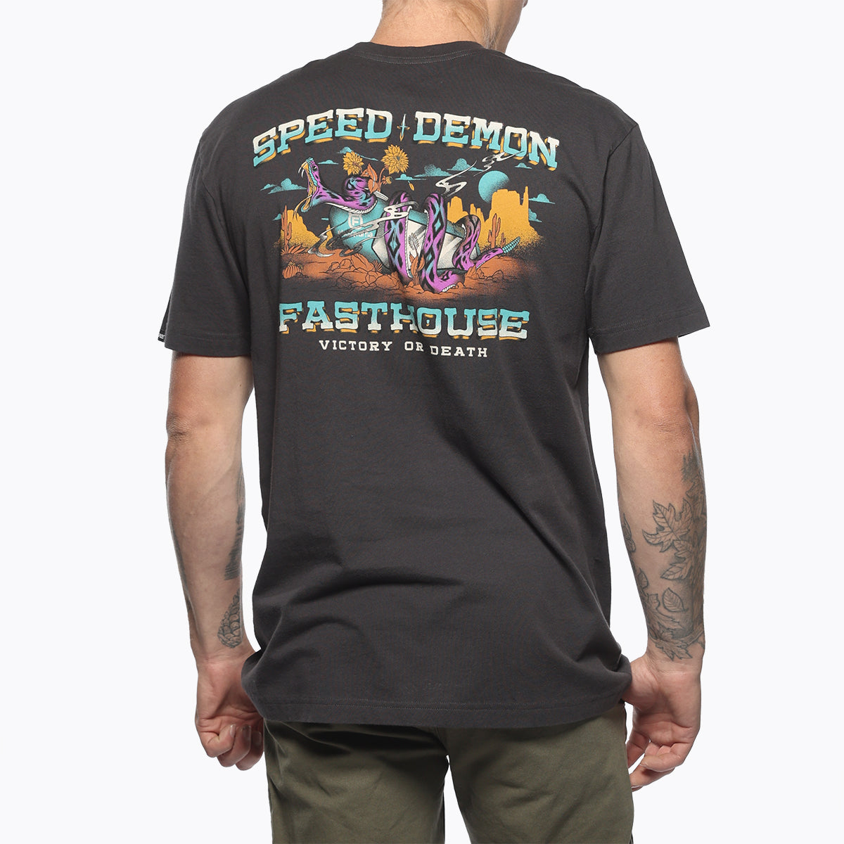 Fasthouse Treader Tee - Washed Black