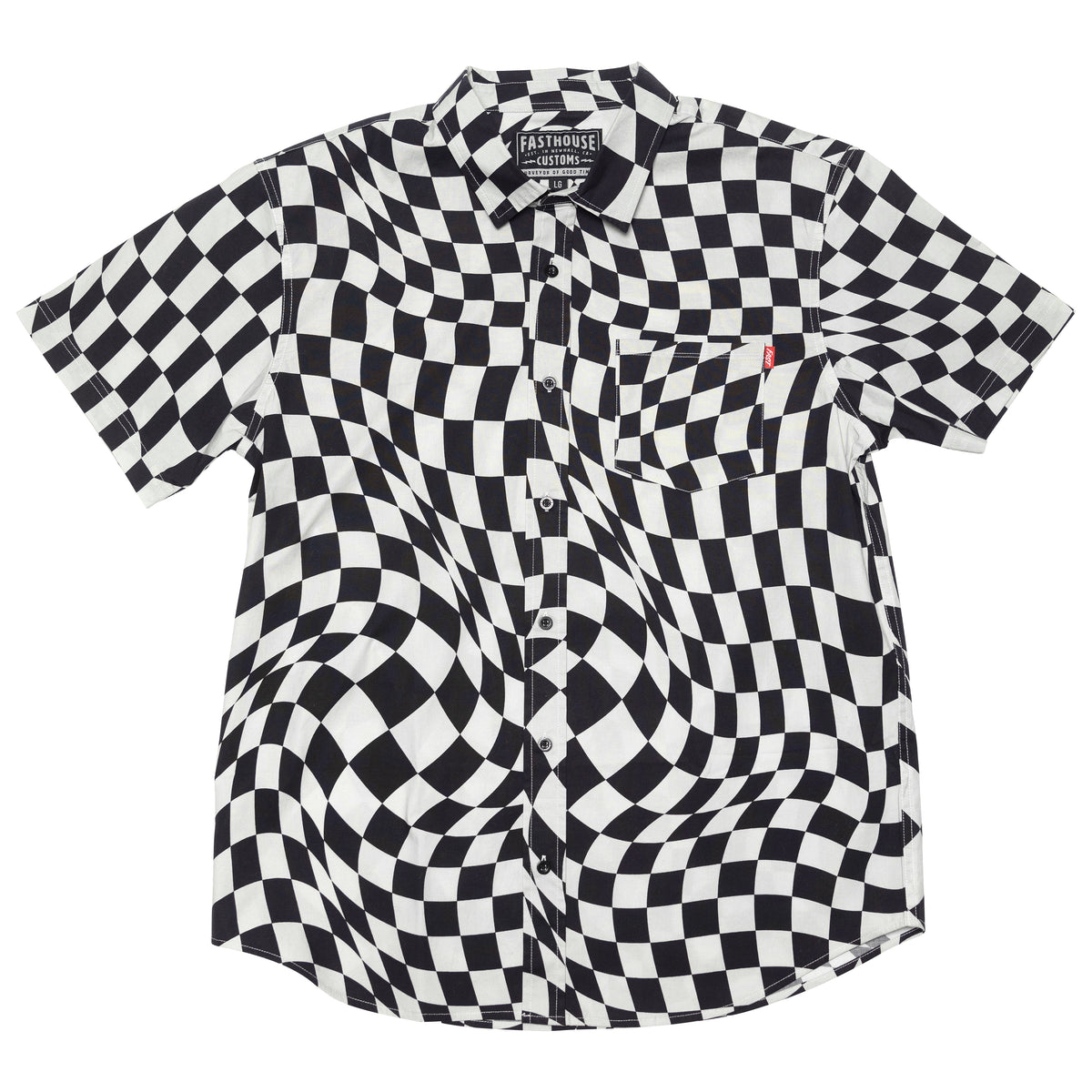 Fasthouse Trip Button Up Shirt - Black/White