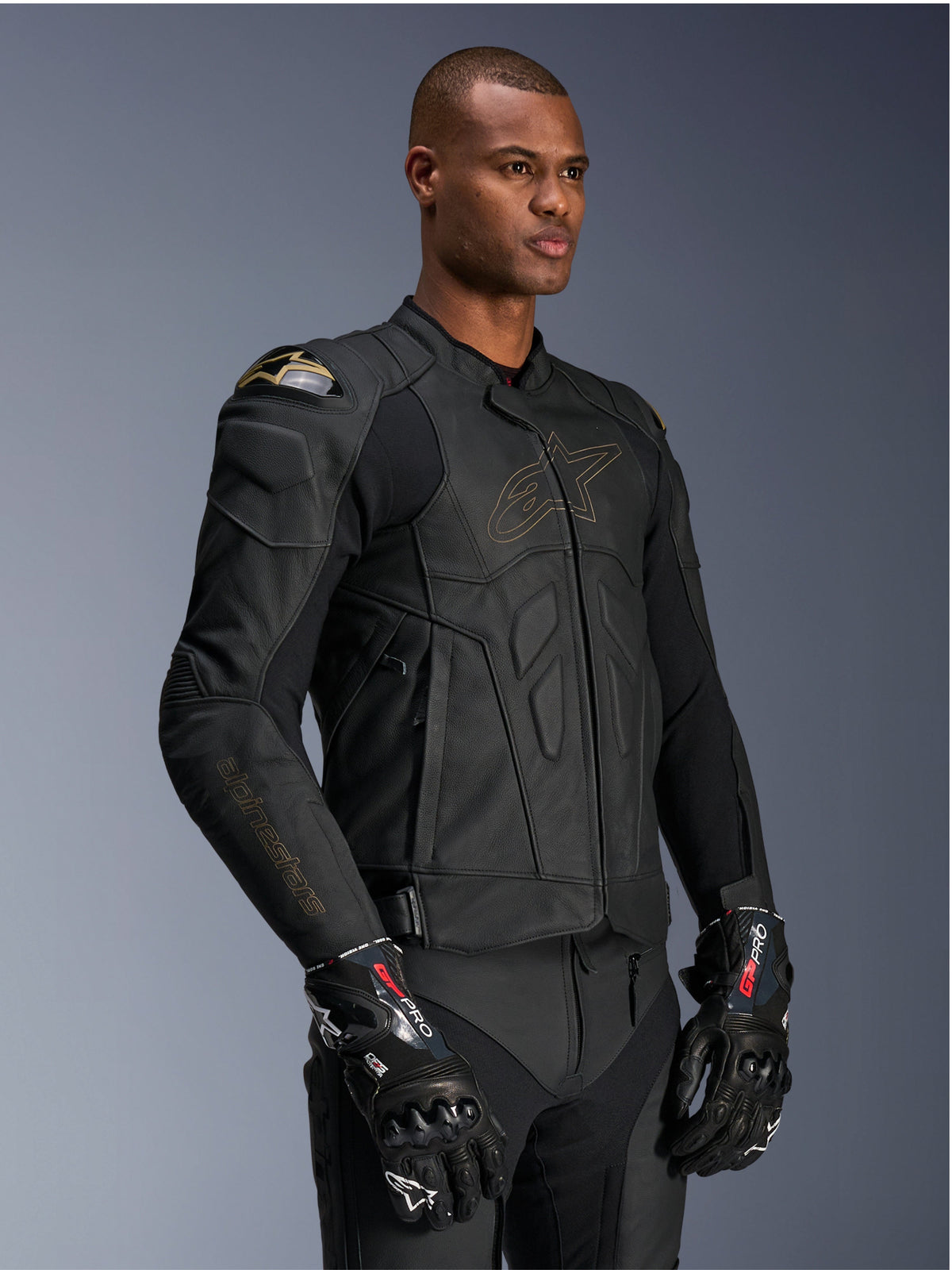 Alpinestars Dusk Leather Jacket - Black Laser