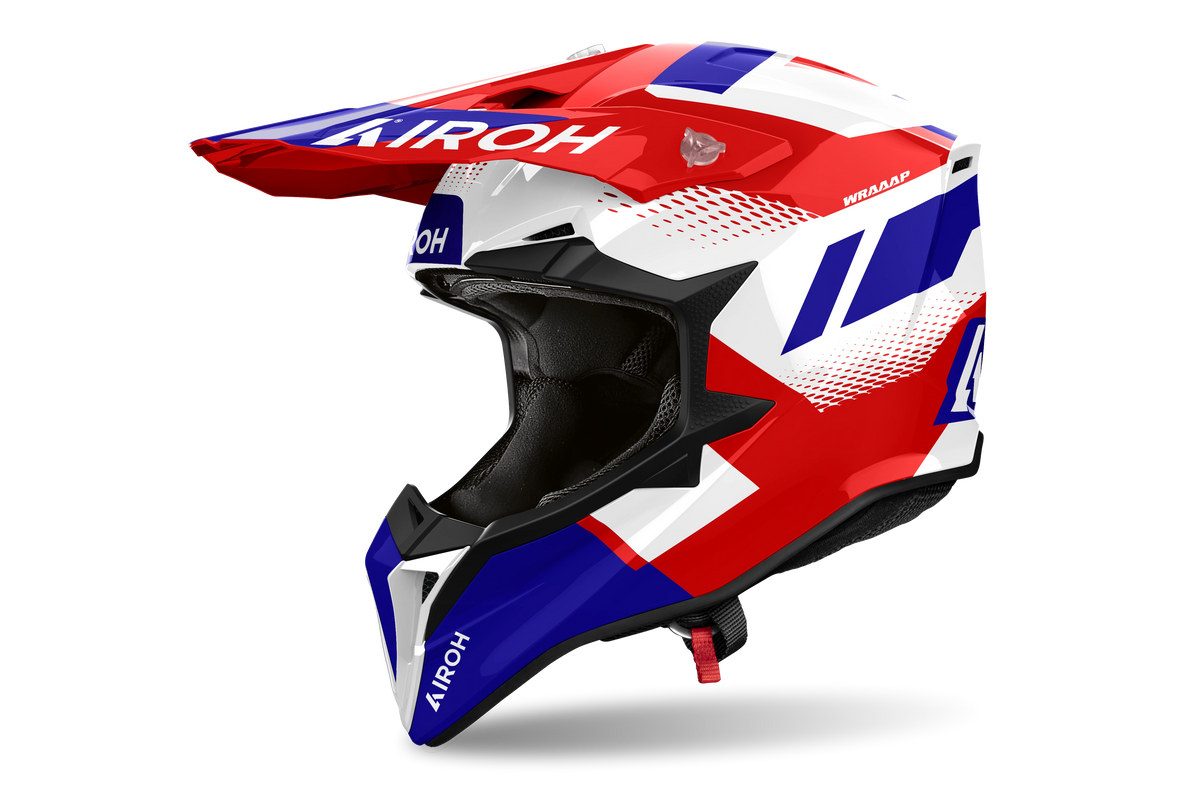 Airoh Wraaap Vision Helmet - Blue/Red