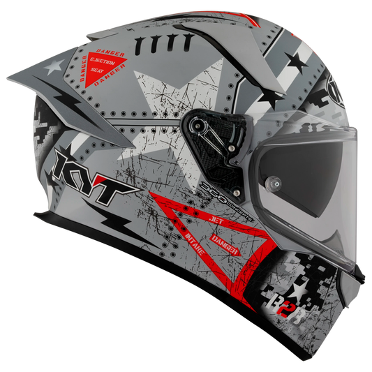KYT R2R Assault Helmet - Matte Grey