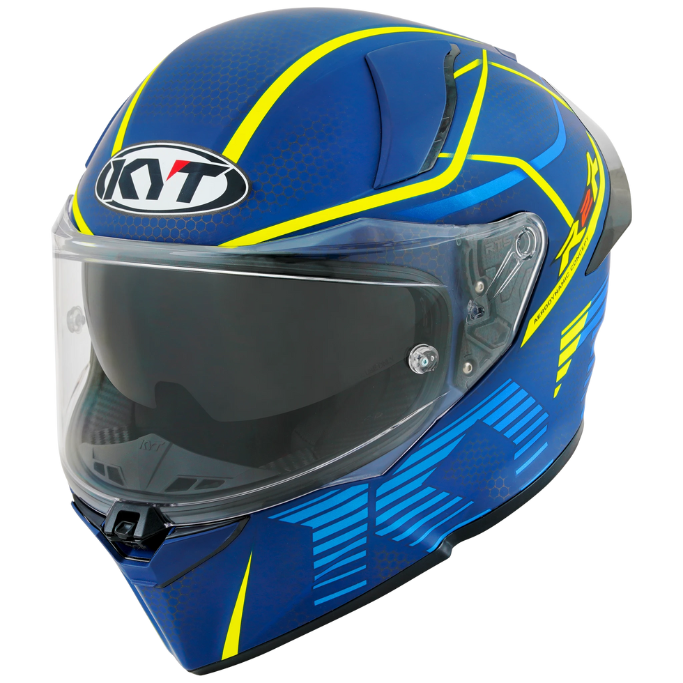 KYT R2R Concept Helmet - Blue/Yellow