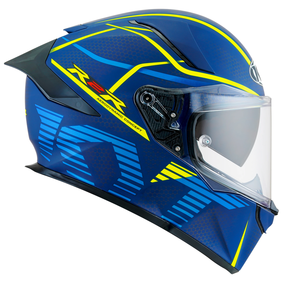 KYT R2R Concept Helmet - Blue/Yellow