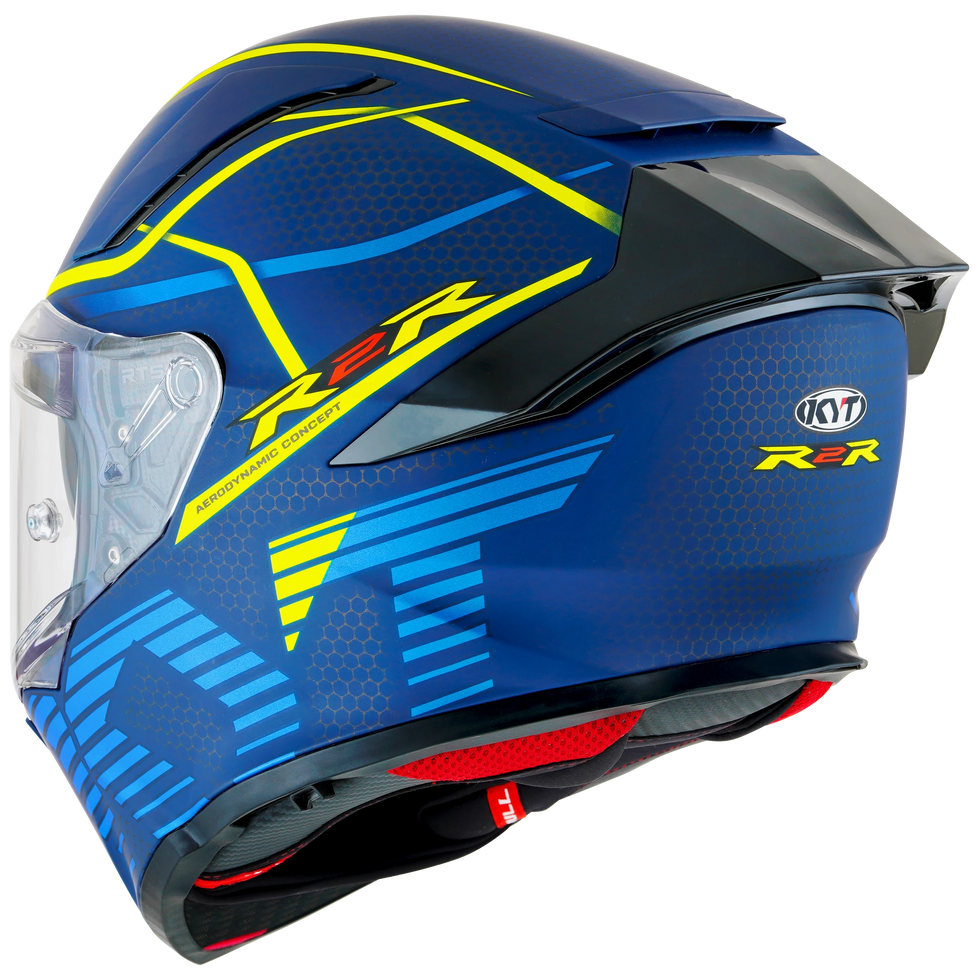 KYT R2R Concept Helmet - Blue/Yellow