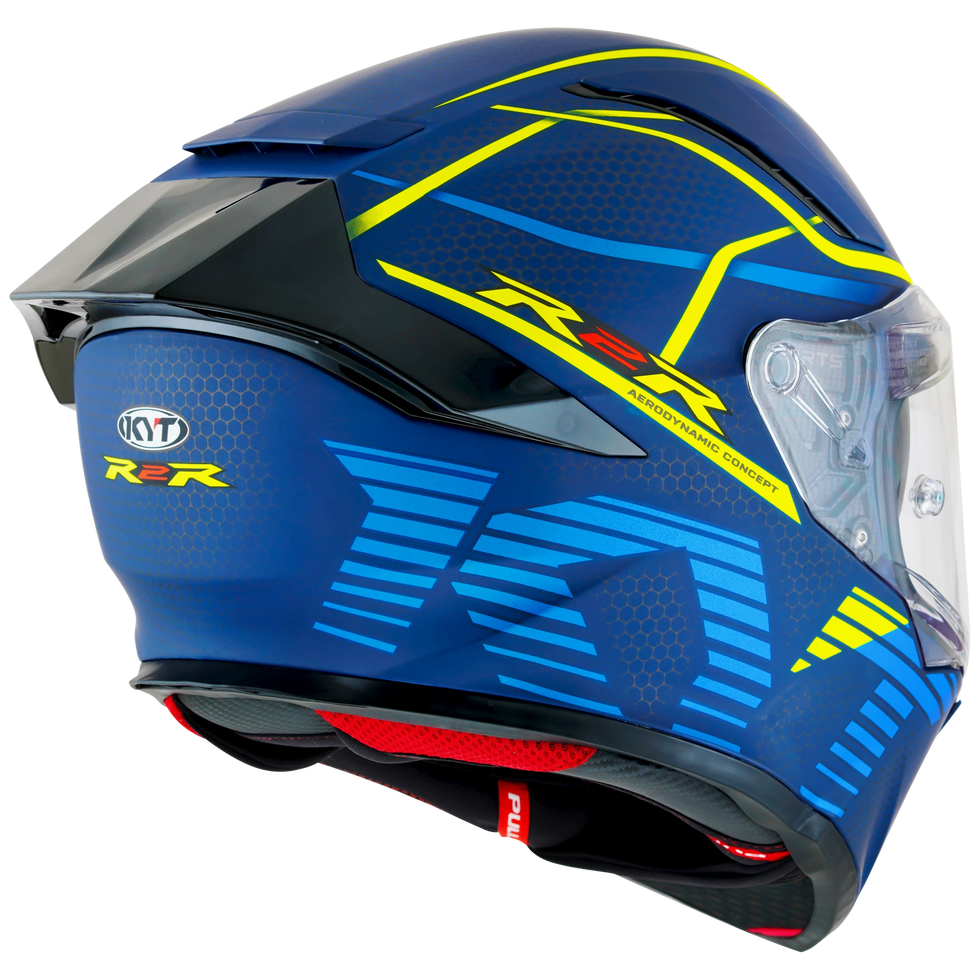KYT R2R Concept Helmet - Blue/Yellow