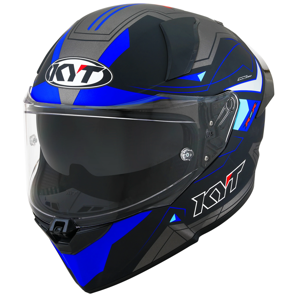 KYT R2R LED Helmet - Blue/Black