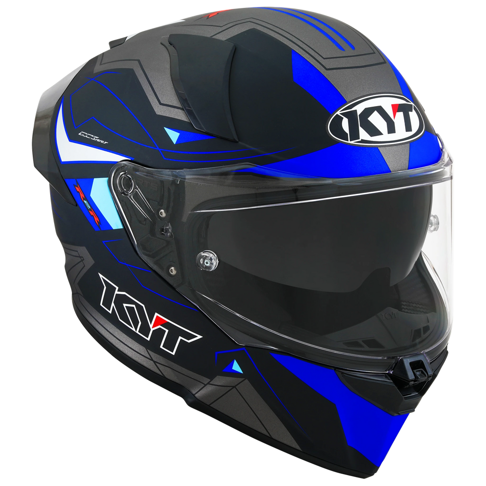 KYT R2R LED Helmet - Blue/Black
