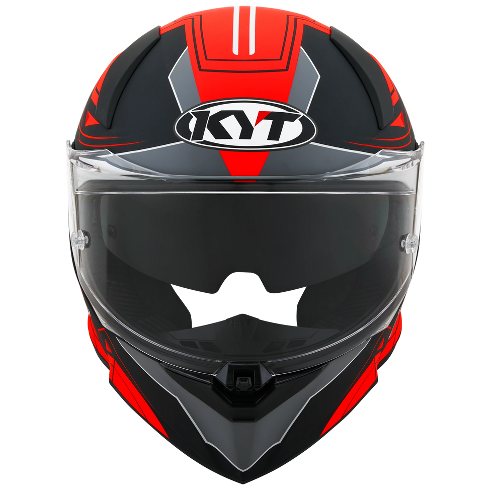 KYT R2R LED Helmet - Black/Red
