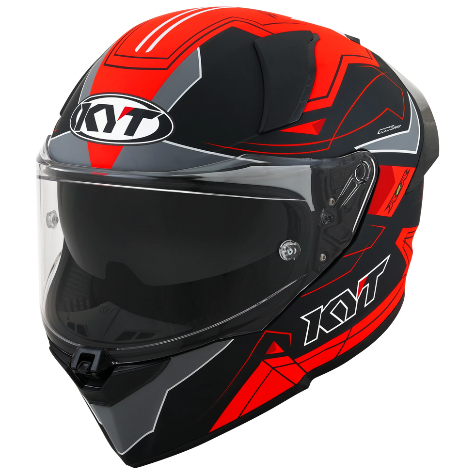 KYT R2R LED Helmet - Black/Red