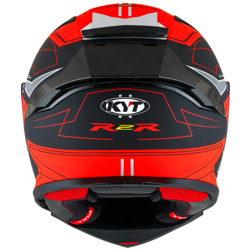 KYT R2R LED Helmet - Black/Red