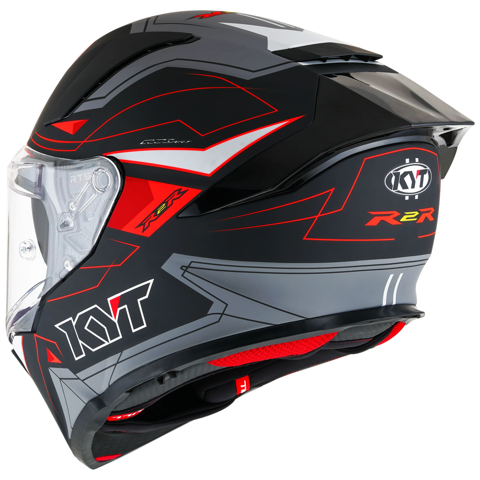 KYT R2R LED Helmet - Black/Grey