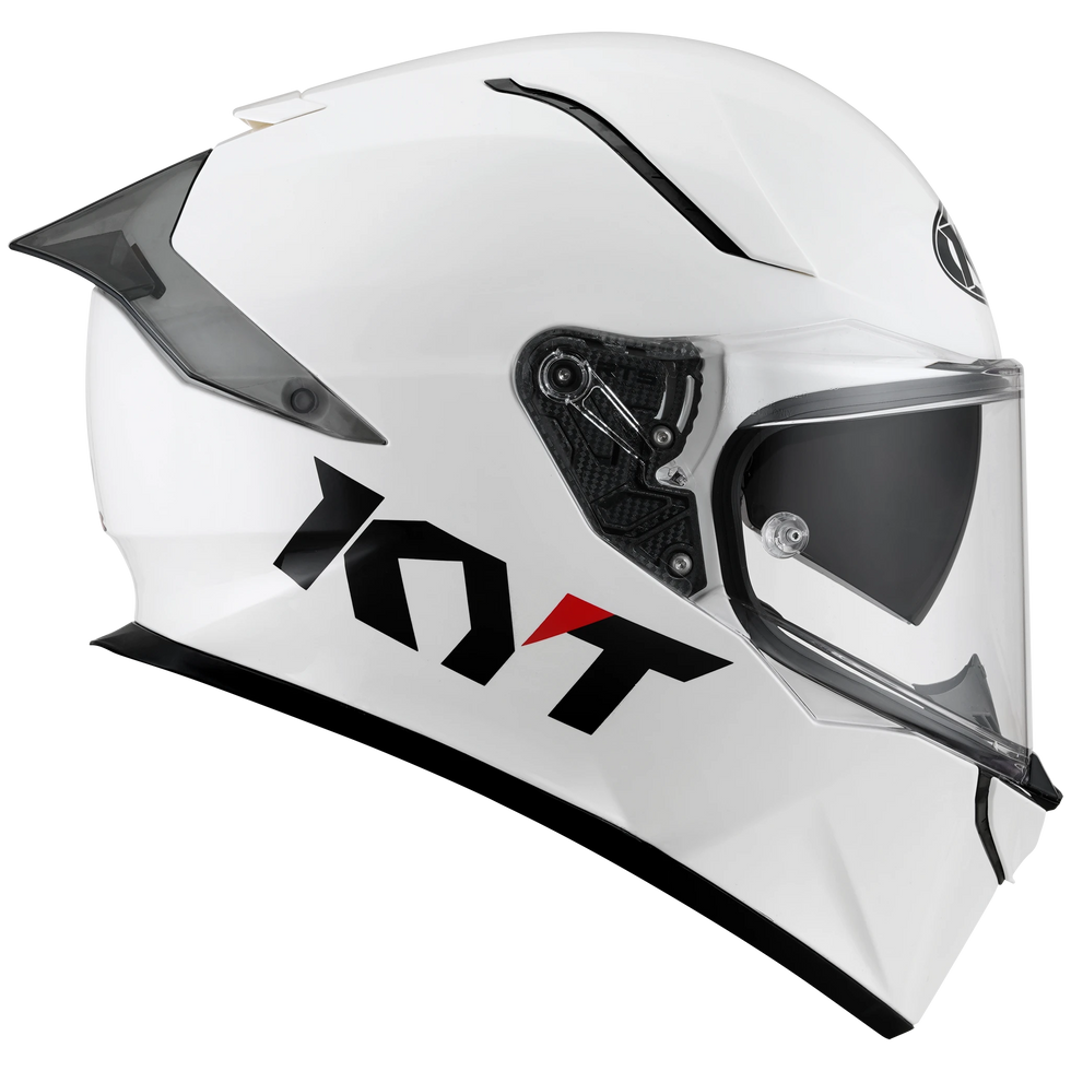 KYT R2R Solid Helmet - Gloss White