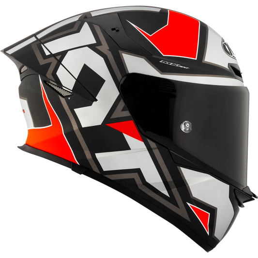 KYT TT Revo Electron Helmet - Matte Grey/Red