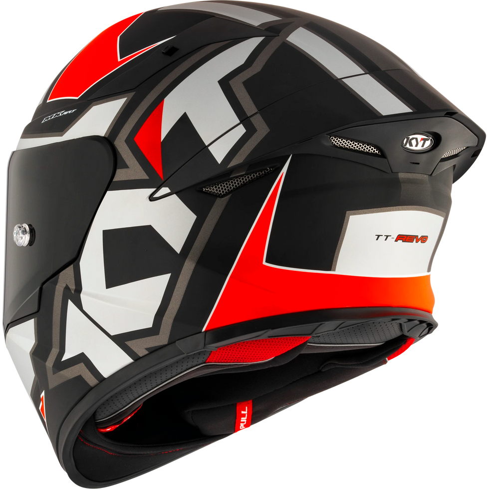 KYT TT Revo Electron Helmet - Grey/Red