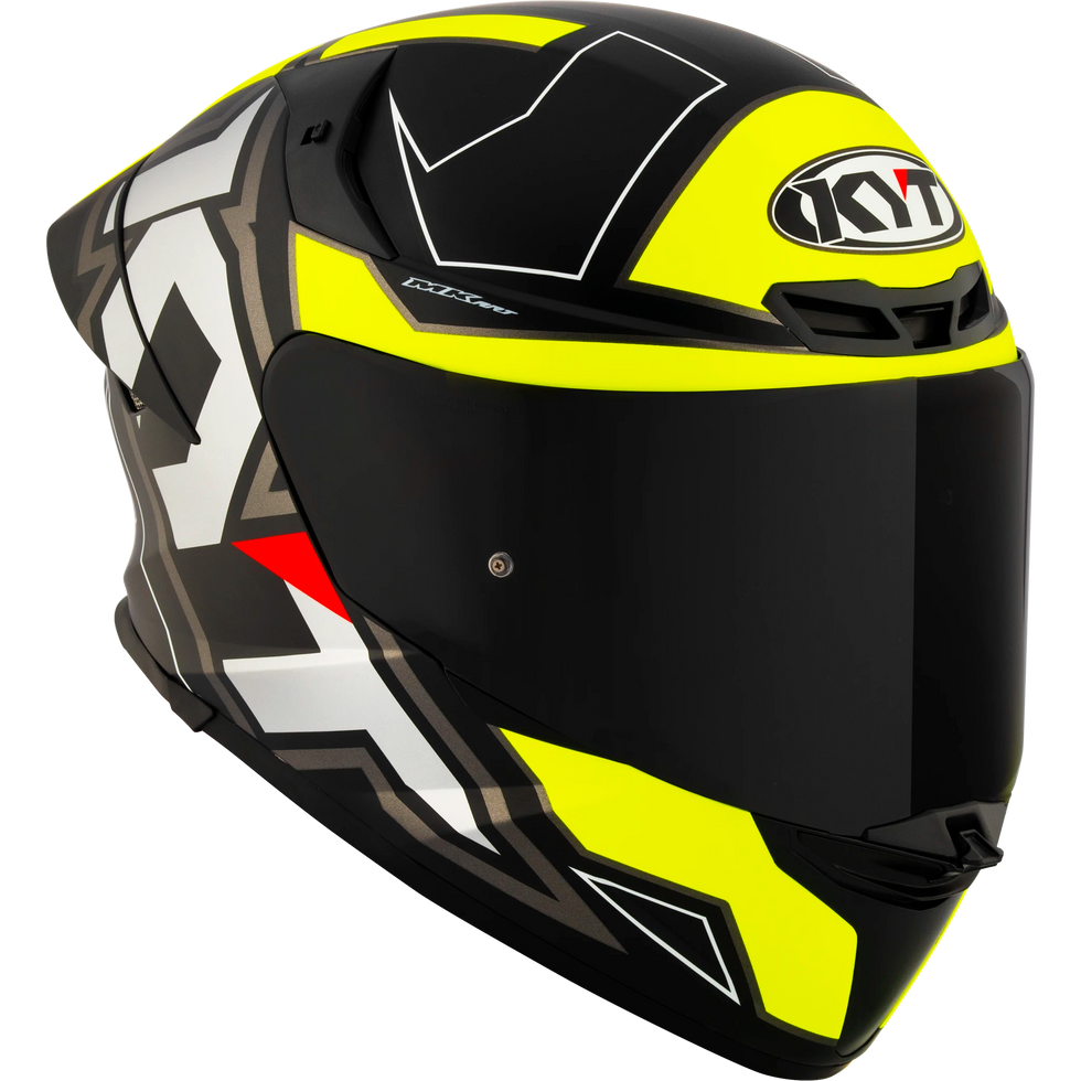 KYT TT Revo Electron Helmet - Black/Yellow