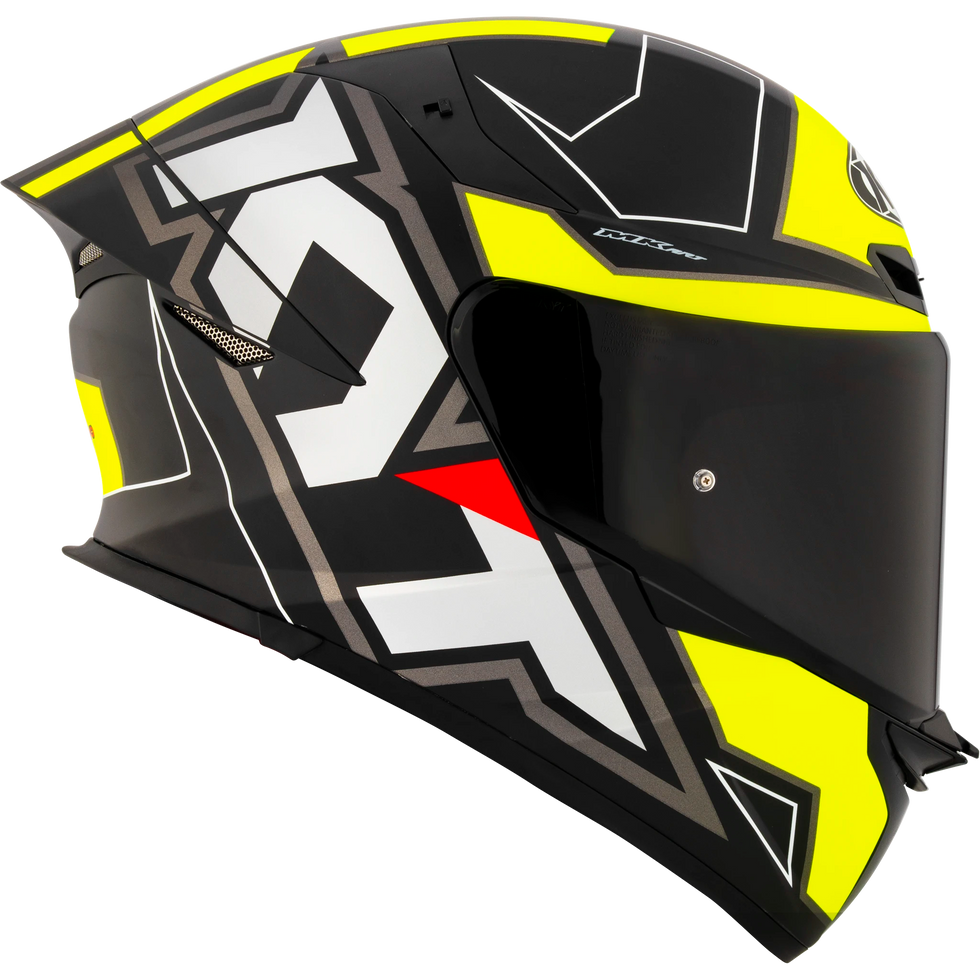 KYT TT Revo Electron Helmet - Matte Black/Yellow