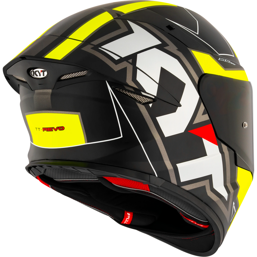 KYT TT Revo Electron Helmet - Black/Yellow