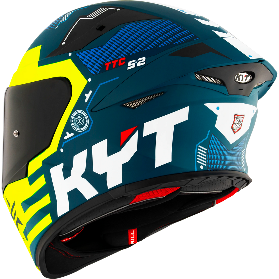 KYT TT Revo Fuselage Helmet - Yellow